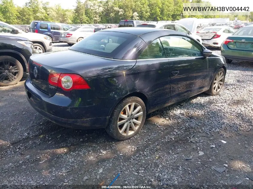 2011 Volkswagen Eos Komfort VIN: WVWBW7AH3BV004442 Lot: 42405098