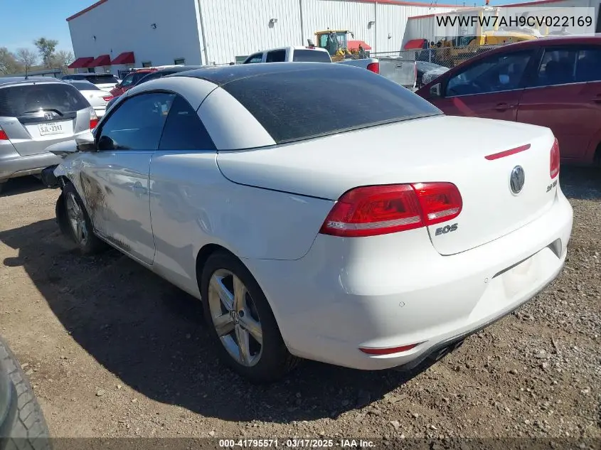 2012 Volkswagen Eos Lux VIN: WVWFW7AH9CV022169 Lot: 41795571