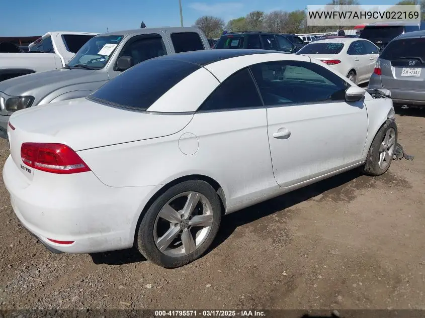 2012 Volkswagen Eos Lux VIN: WVWFW7AH9CV022169 Lot: 41795571