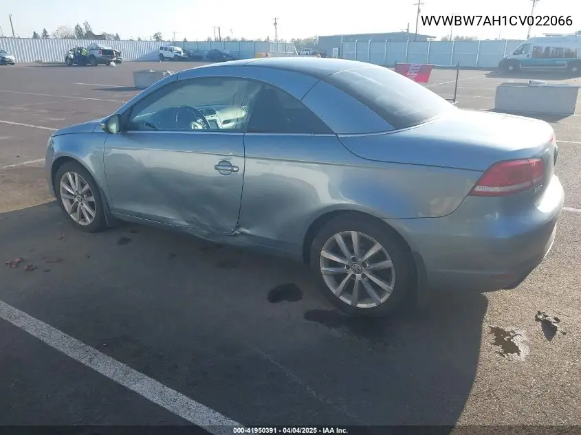 2012 Volkswagen Eos Komfort VIN: WVWBW7AH1CV022066 Lot: 41950391