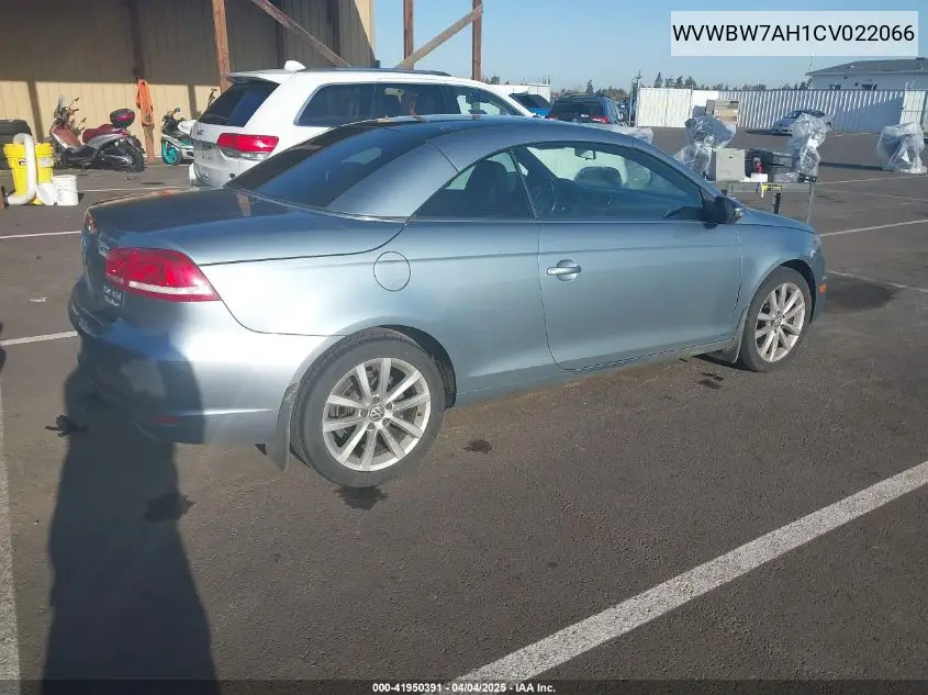2012 Volkswagen Eos Komfort VIN: WVWBW7AH1CV022066 Lot: 41950391