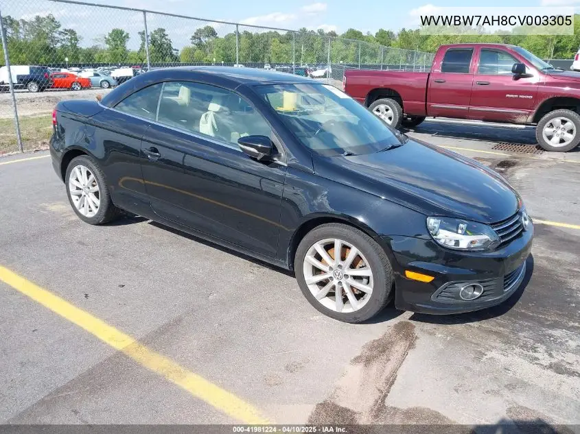 2012 Volkswagen Eos Komfort VIN: WVWBW7AH8CV003305 Lot: 41981224