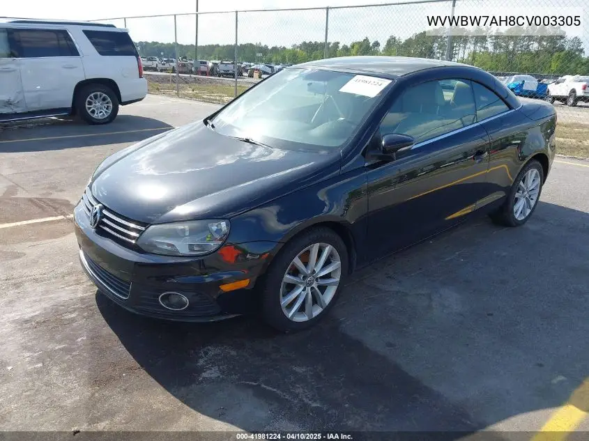 2012 Volkswagen Eos Komfort VIN: WVWBW7AH8CV003305 Lot: 41981224