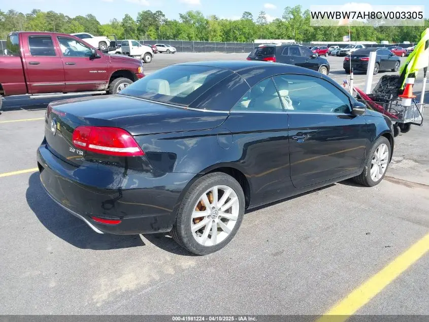 2012 Volkswagen Eos Komfort VIN: WVWBW7AH8CV003305 Lot: 41981224