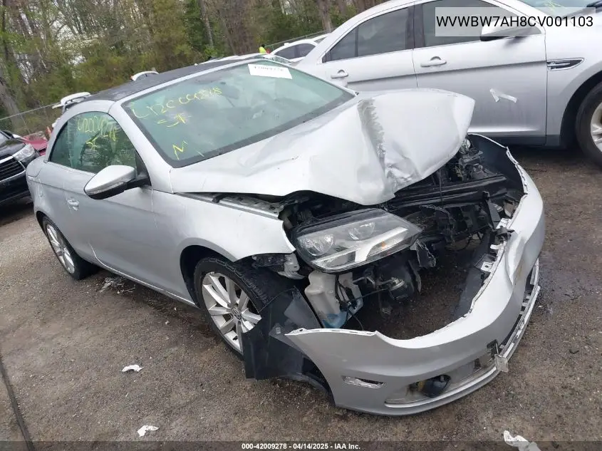 2012 Volkswagen Eos Komfort VIN: WVWBW7AH8CV001103 Lot: 42009278