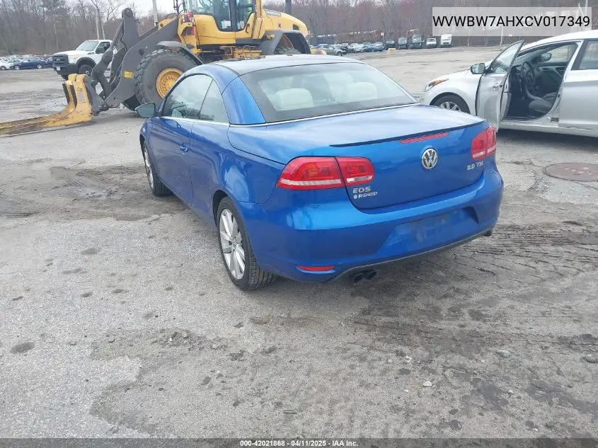 2012 Volkswagen Eos Komfort VIN: WVWBW7AHXCV017349 Lot: 42021868