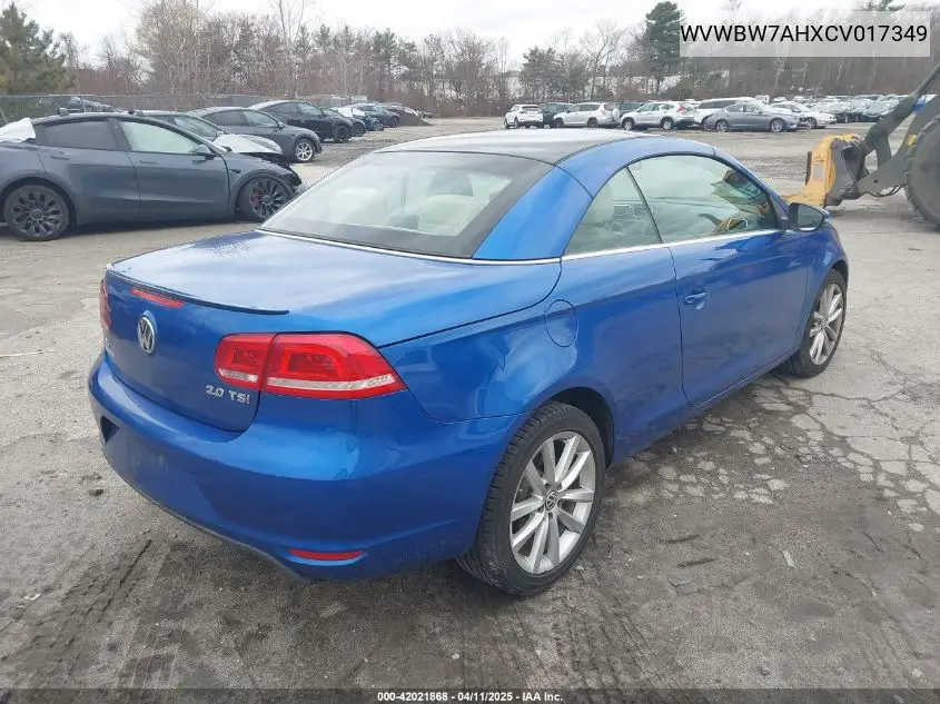 2012 Volkswagen Eos Komfort VIN: WVWBW7AHXCV017349 Lot: 42021868