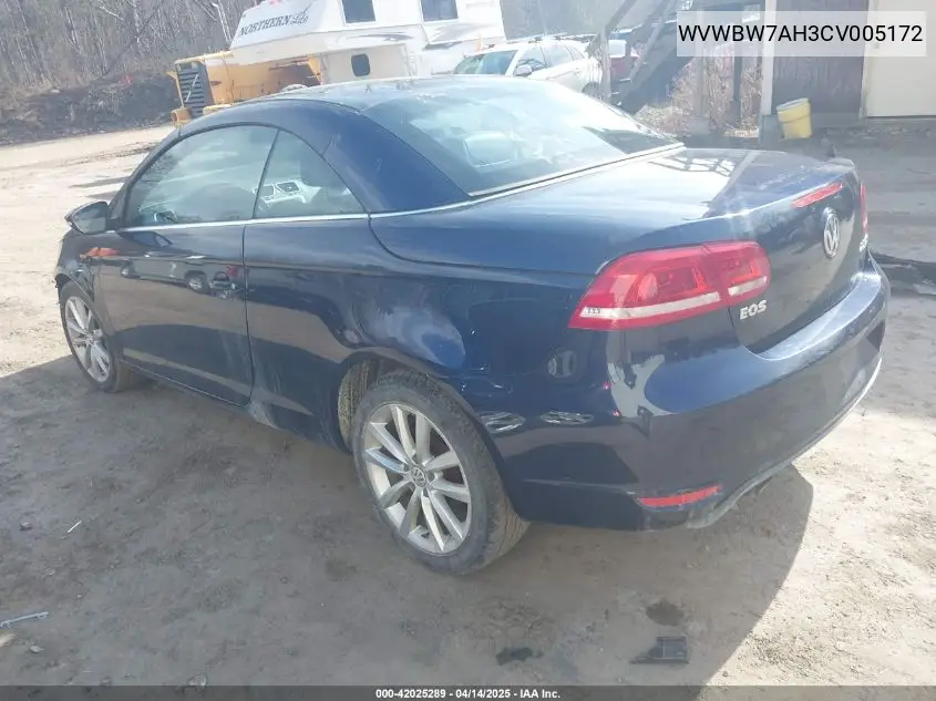 2012 Volkswagen Eos Komfort VIN: WVWBW7AH3CV005172 Lot: 42025289