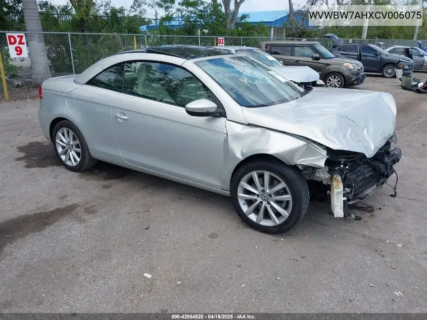 2012 Volkswagen Eos Komfort VIN: WVWBW7AHXCV006075 Lot: 42054520