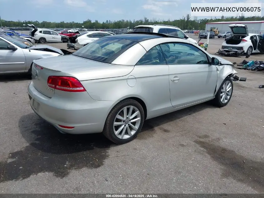 2012 Volkswagen Eos Komfort VIN: WVWBW7AHXCV006075 Lot: 42054520