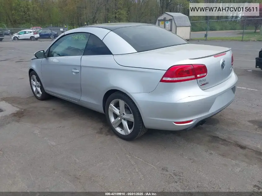 2012 Volkswagen Eos Lux VIN: WVWFW7AH7CV015611 Lot: 42109910