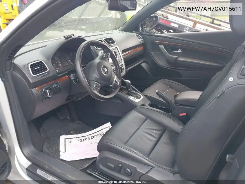 2012 Volkswagen Eos Lux VIN: WVWFW7AH7CV015611 Lot: 42109910