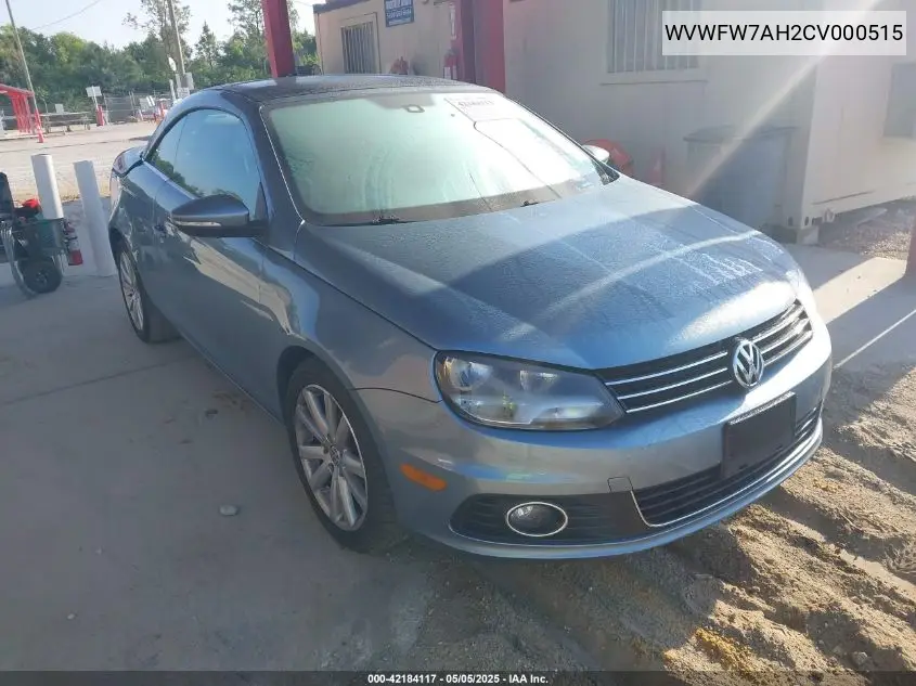 2012 Volkswagen Eos Lux VIN: WVWFW7AH2CV000515 Lot: 42184117