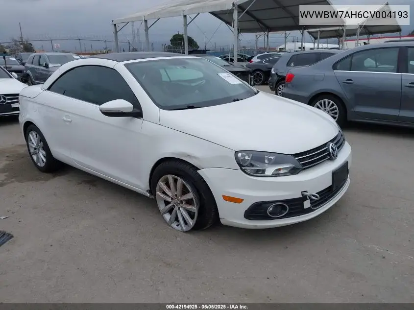 2012 Volkswagen Eos Komfort VIN: WVWBW7AH6CV004193 Lot: 42194925