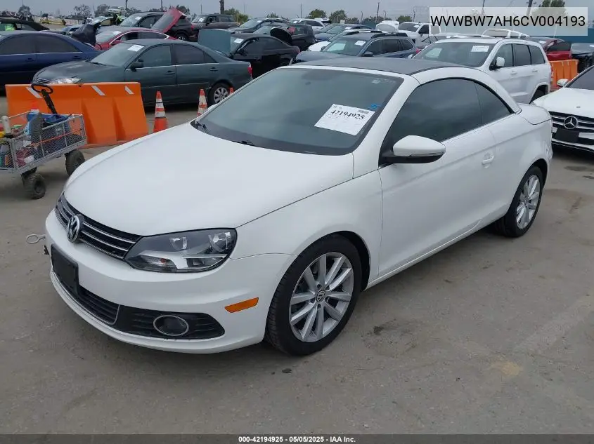 2012 Volkswagen Eos Komfort VIN: WVWBW7AH6CV004193 Lot: 42194925