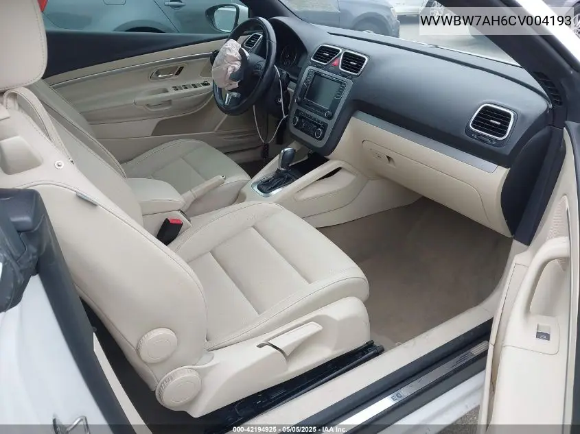 2012 Volkswagen Eos Komfort VIN: WVWBW7AH6CV004193 Lot: 42194925