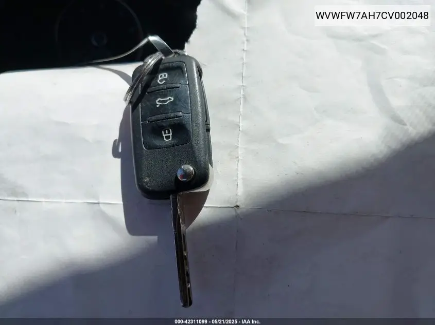 2012 Volkswagen Eos Executive VIN: WVWFW7AH7CV002048 Lot: 42311099