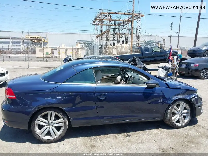 2012 Volkswagen Eos Executive VIN: WVWFW7AH7CV002048 Lot: 42311099