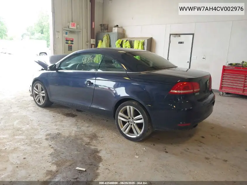 2012 Volkswagen Eos Executive VIN: WVWFW7AH4CV002976 Lot: 42546866