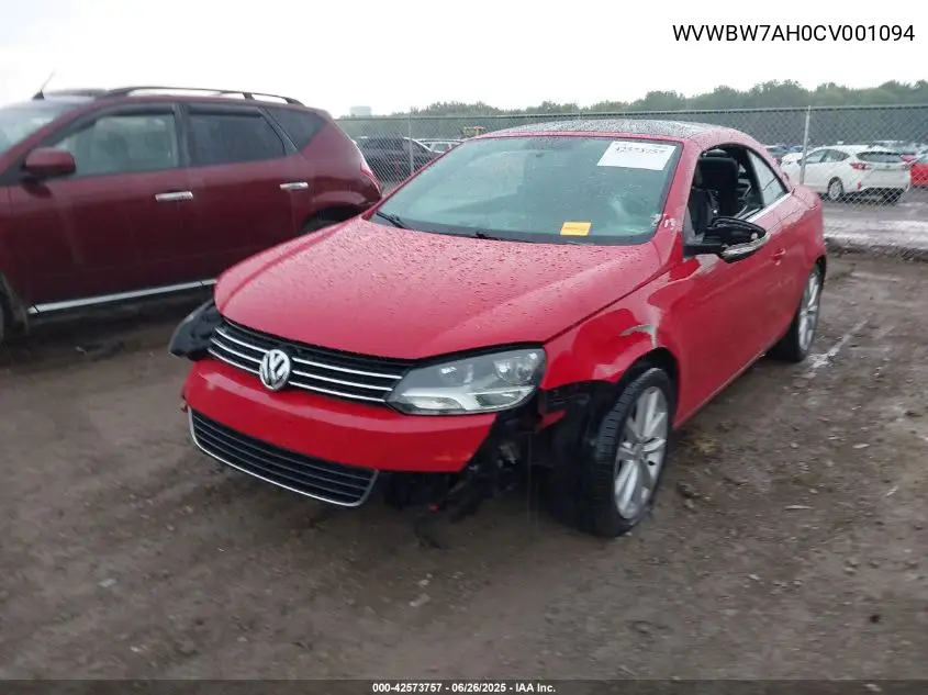 2012 Volkswagen Eos Komfort VIN: WVWBW7AH0CV001094 Lot: 42573757