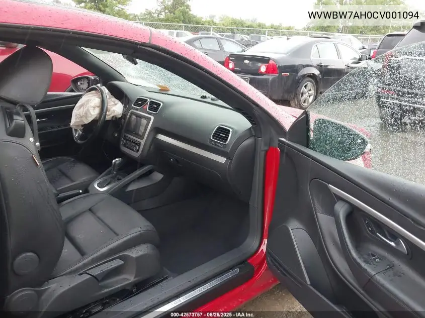 2012 Volkswagen Eos Komfort VIN: WVWBW7AH0CV001094 Lot: 42573757