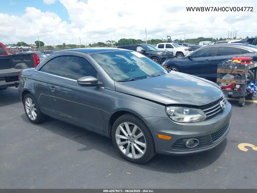 2012 Volkswagen Eos Komfort VIN: WVWBW7AH0CV004772 Lot: 42579373