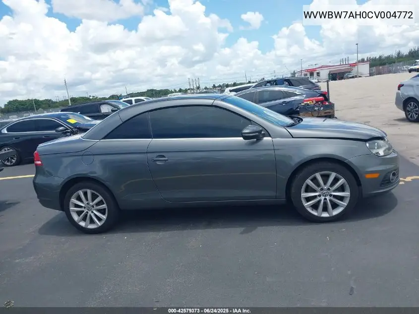 2012 Volkswagen Eos Komfort VIN: WVWBW7AH0CV004772 Lot: 42579373