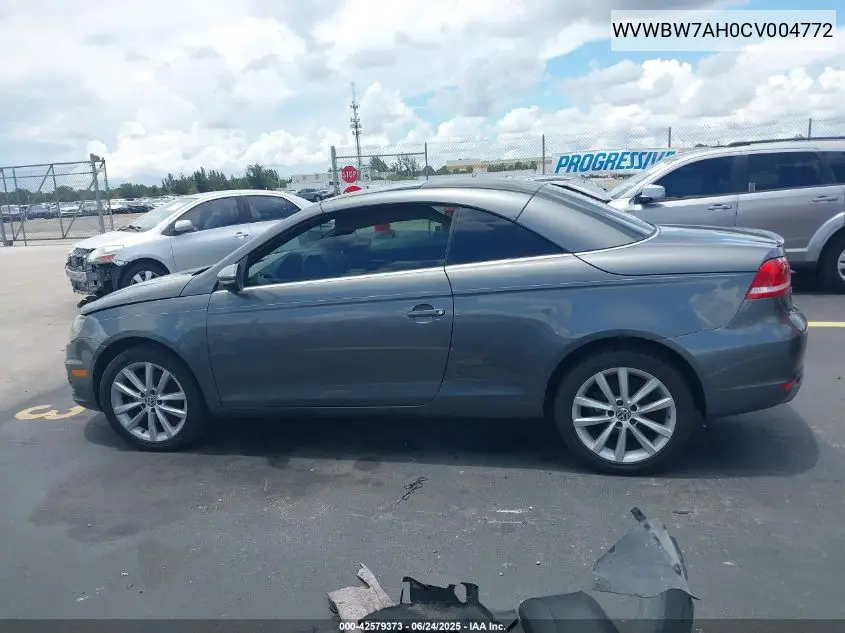 2012 Volkswagen Eos Komfort VIN: WVWBW7AH0CV004772 Lot: 42579373
