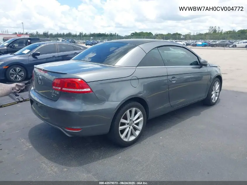 2012 Volkswagen Eos Komfort VIN: WVWBW7AH0CV004772 Lot: 42579373