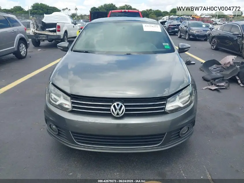 2012 Volkswagen Eos Komfort VIN: WVWBW7AH0CV004772 Lot: 42579373