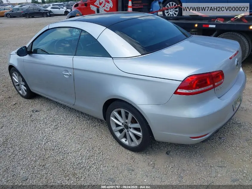 2012 Volkswagen Eos Komfort VIN: WVWBW7AH2CV000027 Lot: 42591797