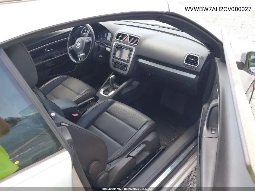 2012 Volkswagen Eos Komfort VIN: WVWBW7AH2CV000027 Lot: 42591797