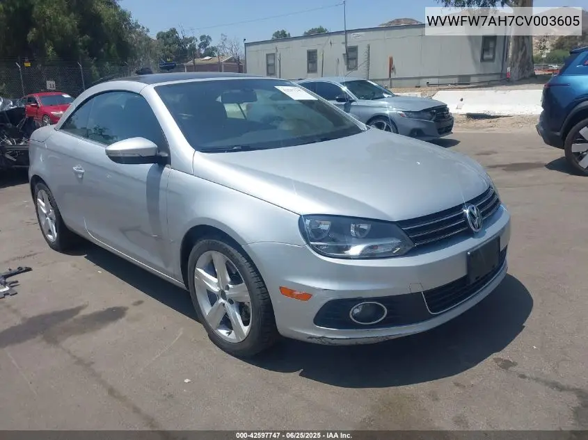 2012 Volkswagen Eos Lux VIN: WVWFW7AH7CV003605 Lot: 42597747