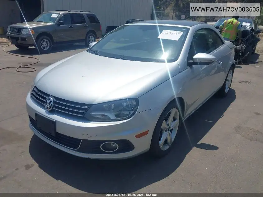 2012 Volkswagen Eos Lux VIN: WVWFW7AH7CV003605 Lot: 42597747