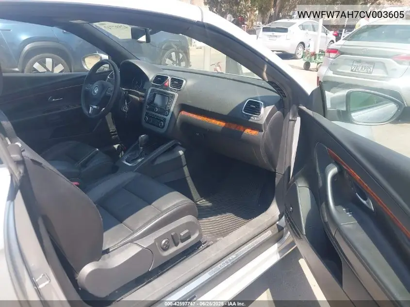 2012 Volkswagen Eos Lux VIN: WVWFW7AH7CV003605 Lot: 42597747