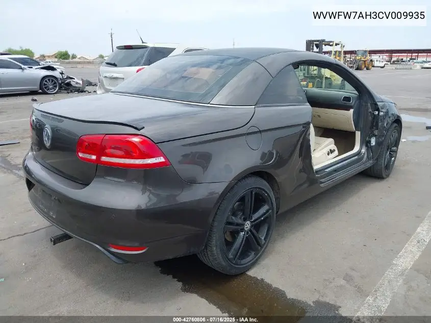 2012 Volkswagen Eos Executive VIN: WVWFW7AH3CV009935 Lot: 42760806