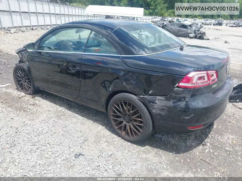 2012 Volkswagen Eos Executive VIN: WVWFW7AH3CV001026 Lot: 42780082