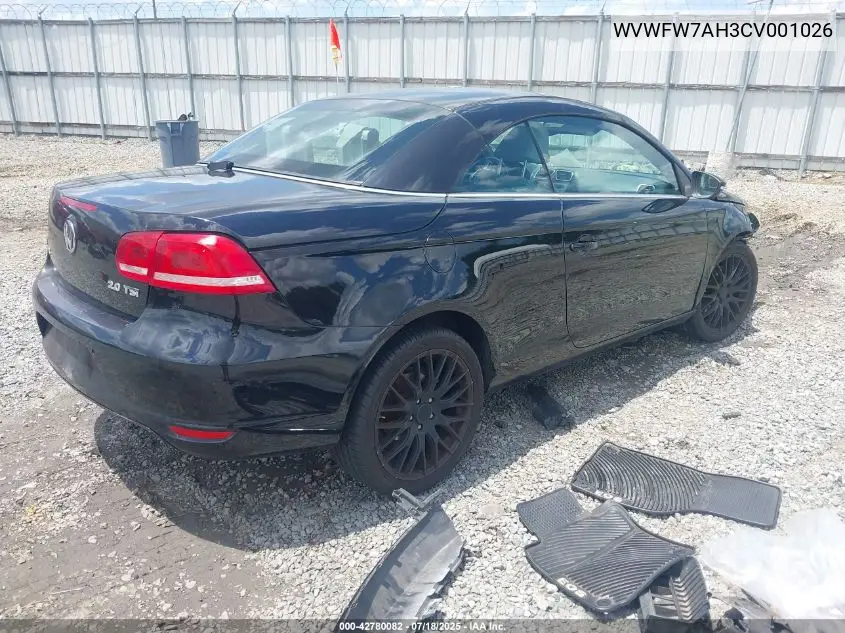 2012 Volkswagen Eos Executive VIN: WVWFW7AH3CV001026 Lot: 42780082