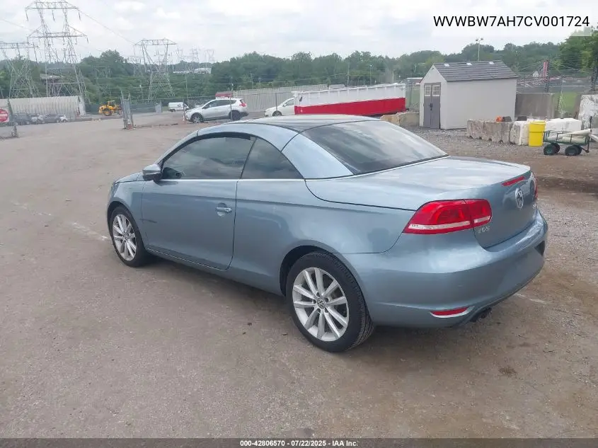 2012 Volkswagen Eos Komfort VIN: WVWBW7AH7CV001724 Lot: 42806570