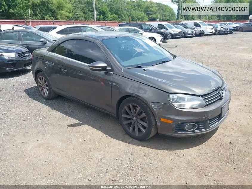 2012 Volkswagen Eos Komfort VIN: WVWBW7AH4CV000031 Lot: 42816285