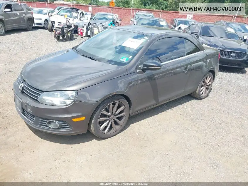 2012 Volkswagen Eos Komfort VIN: WVWBW7AH4CV000031 Lot: 42816285