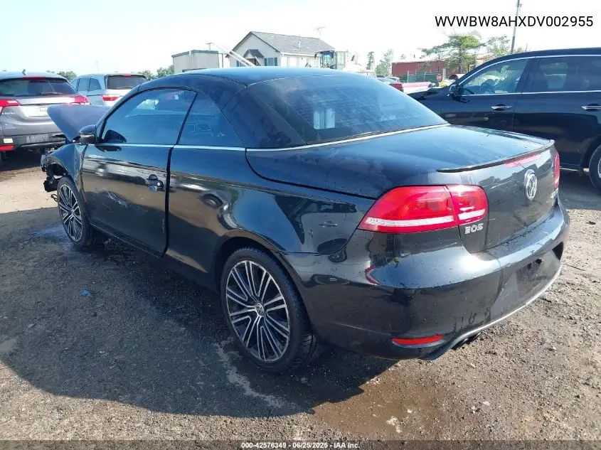 2013 Volkswagen Eos Sport VIN: WVWBW8AHXDV002955 Lot: 42576349