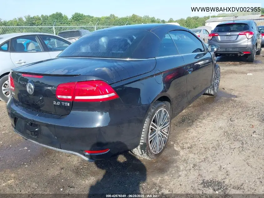 2013 Volkswagen Eos Sport VIN: WVWBW8AHXDV002955 Lot: 42576349