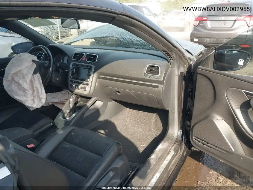 2013 Volkswagen Eos Sport VIN: WVWBW8AHXDV002955 Lot: 42576349