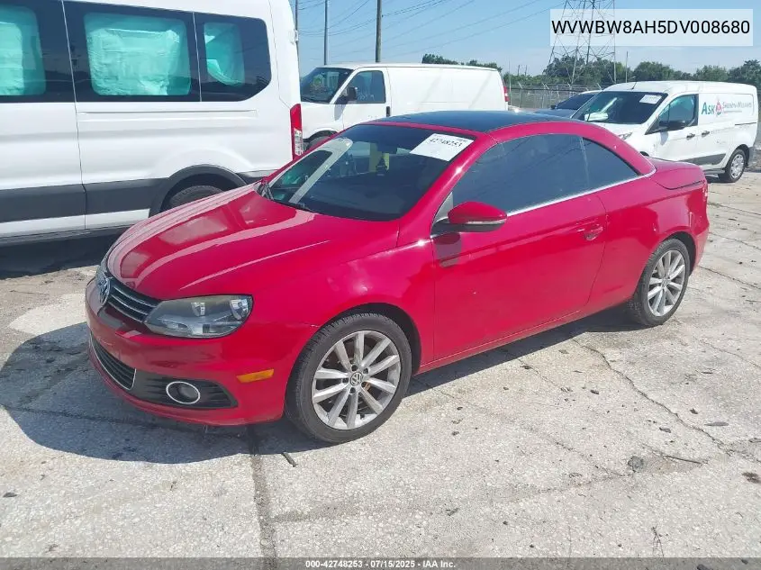 2013 Volkswagen Eos Komfort VIN: WVWBW8AH5DV008680 Lot: 42748253