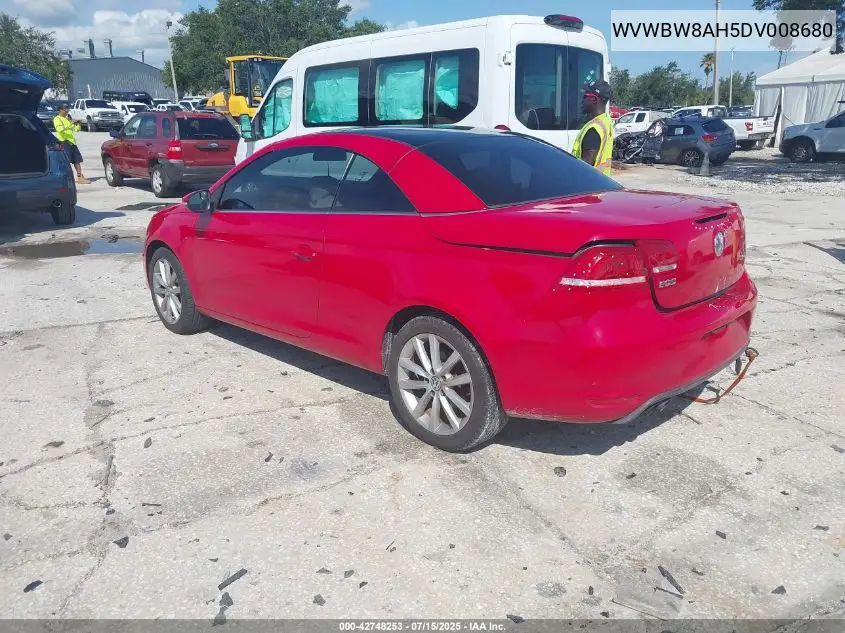 2013 Volkswagen Eos Komfort VIN: WVWBW8AH5DV008680 Lot: 42748253