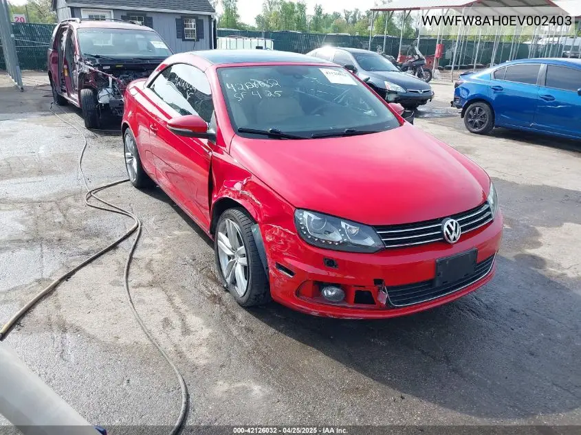 2014 Volkswagen Eos Executive VIN: WVWFW8AH0EV002403 Lot: 42126032
