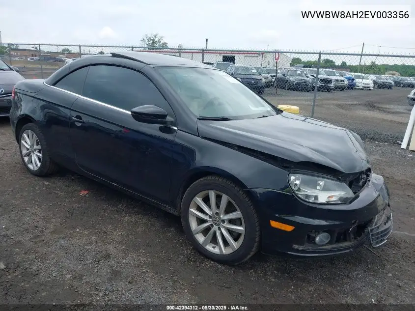 2014 Volkswagen Eos Komfort VIN: WVWBW8AH2EV003356 Lot: 42394312