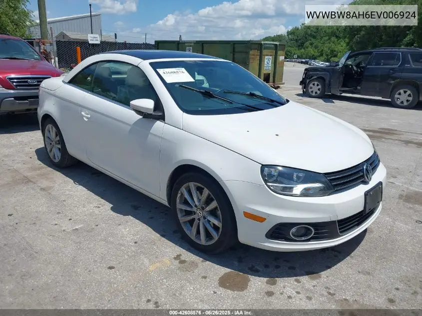 2014 Volkswagen Eos Komfort VIN: WVWBW8AH6EV006924 Lot: 42608576