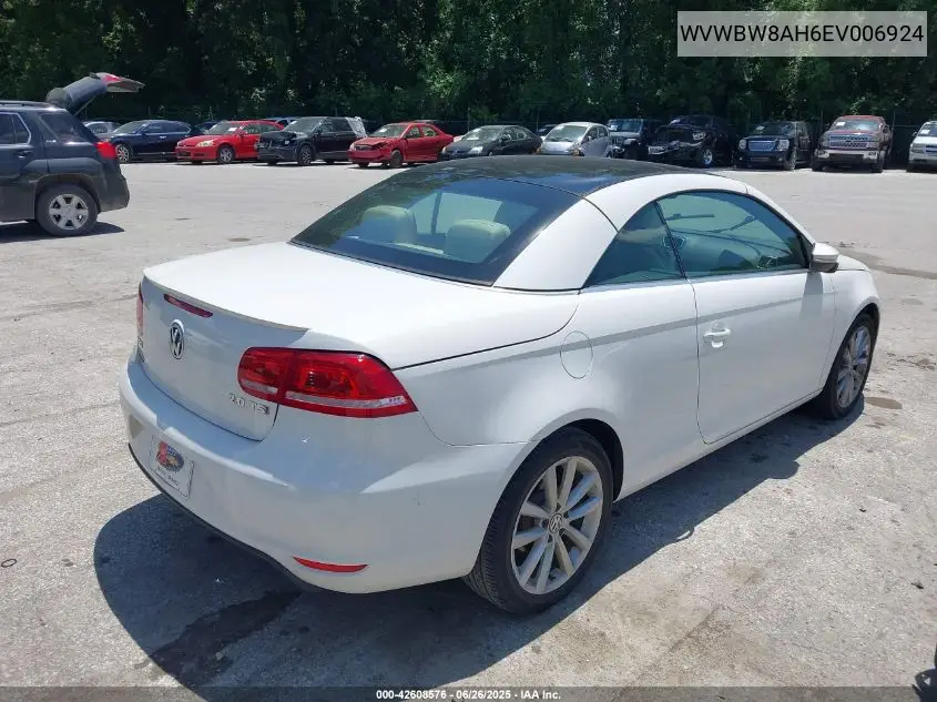 2014 Volkswagen Eos Komfort VIN: WVWBW8AH6EV006924 Lot: 42608576